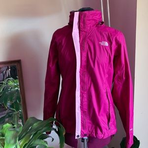 Magenta Northface Rain Jacket
